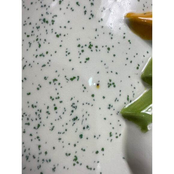 Ceramic Country Goose Blue Speckled Design Utensil Holder 90's Kitchen Decor - Picture 12 of 16